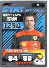 2022 Topps Formule 1 Turbo Attax 134 Carlos Sainz (Ferrari)