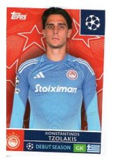 2025-26 Topps Champions League   Olympiacos 328 Konstantinos Tzolakis