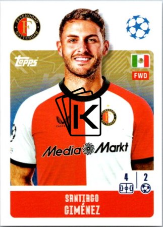 2024-25 Topps Champions League 218 Santiago Giménez(Feyenoord)