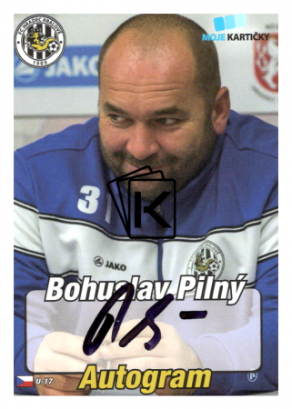 podepsaná fotbalová kartička 2014 MK FC Hradec Králové A16 Bohuslav Pilný