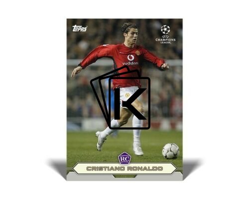 Fotbalová kartička Topps Lost Rookie Cristiano Ronaldo Manchester United