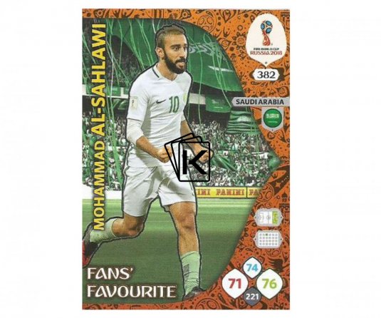 Fotbalová kartička Panini Adrenalynl XL World Cup Russia 2018 Fans Favourite 382 Al Sahlawi-Mohammad