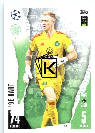 Fotbalová kartička 2023-24 Topps Match Attax UEFA Club Competitions  371 Joe Hart Celtic FC