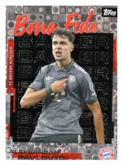 fotbalová kartička 2025-26 Topps Team set FC Bayern Munchen Bona Fide Baller BB-3 Aleksandar Pavlović Halo