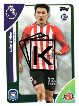fotbalová kartička 2025-26 Topps  Premier League 347 Luke O’Nien (Sunderland)  -  Rookie