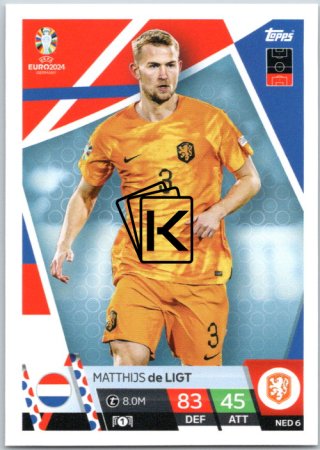 fotbalová karta Topps Match Attax EURO 2024 NED6 Matthijs de Ligt (Netherlands)