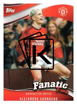 fotbalová kartička 2024-25 Topps Manchester United Fan Set Fanatics fans FF-1 Alejandro Garnacho