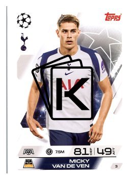 fotbalová kartička 2025-26 Topps Match Attax UCC 3 Micky van de Ven (Tottenham Hotspur)