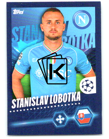 2020-21 Topps Champions League samolepka Stanislav Lobotka SSC Neapol