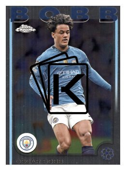 fotbalová kartička 2024-25 Topps Chrome UCC 91 Oscar Bobb, Manchester City