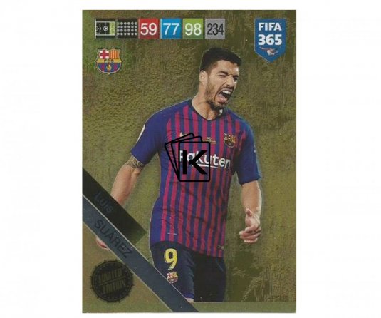 Fotbalová kartička Panini FIFA 365 – 2019 Limited Edition Luis Suarez FC Barcelona