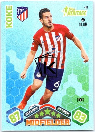 Fotbalová kartička 2023-24 Topps Match Attax UEFA Club Competitions Heritage 460 Koke Atlético de Madrid
