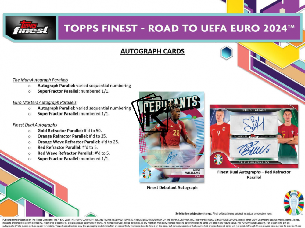 Group Break Random 4 x 2024 Topps Finest Road to UEFA EURO Hobby