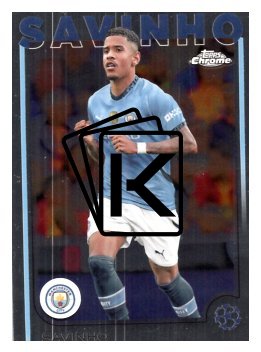 fotbalová kartička 2024-25 Topps Chrome UCC 56 Savinho, Manchester City