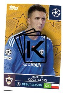 2025-26 Topps Champions League  Qarabağ FK 542 Mateusz Kochalski