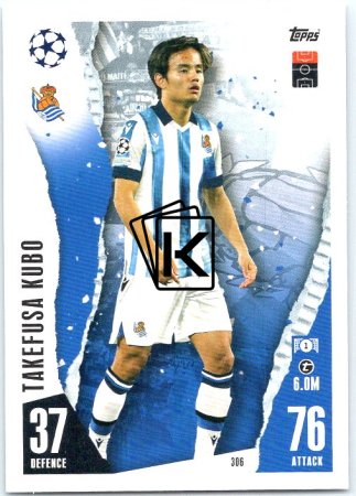 Fotbalová kartička 2023-24 Topps Match Attax UEFA Club Competitions 306 Takefusa Kubo Real Sociedad de Fútbol