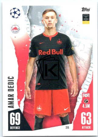 Fotbalová kartička 2023-24 Topps Match Attax UEFA Club Competitions 318 Amar Dedic  FC Salzburg