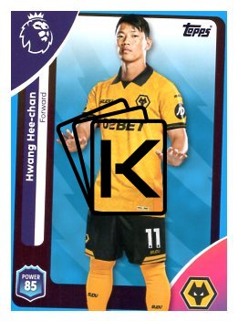 fotbalová kartička 2025-26 Topps  Premier League 301 Hwang Hee-Chan (Wolverhampton Wanderers)-PARALLEL Blue