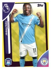 fotbalová kartička 2025-26 Topps  Premier League 189 Jérémy Doku (Manchester City)  - PARALLEL Yellow