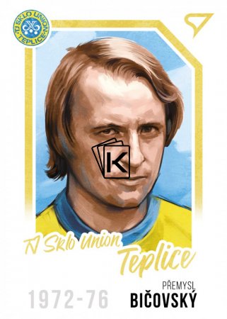 fotbalová kartička 2023 Sportzoo Dekády Portrét P-013 PŘEMYSL BIČOVSKÝ FK Teplice Canvas