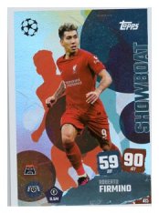fotbalová kartička 2025-26 Topps Match Attax UCC Showboat (Rainbow Plus Foil) 415 Robeto Firmino (Liverpool)