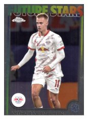 fotbalová kartička 2024-25 Topps Chrome 135 Arthur Vermeeren, RB Leipzig – Future Stars