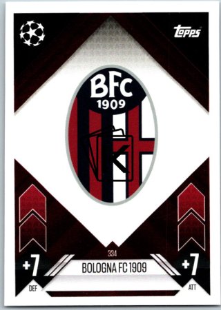 fotbalová kartička 2024-25 Topps Match Attax UEFA Club Competitions 334 Team Badge (Bologna FC 1909)