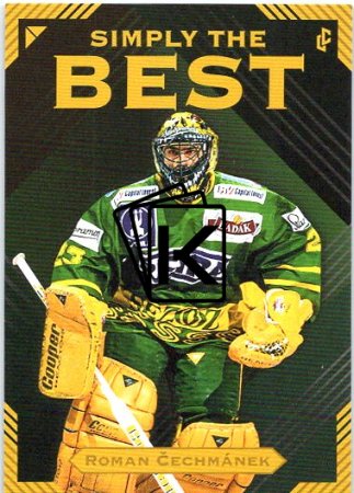 Legendary Cards Simply The Best 3 Roman Čechmánek 1996 Nejlepší brankář Extraligy  Karta ze speciální edice věnováná Romanu Čechmánkovi.  Série obsahuje celkem 36 karet.