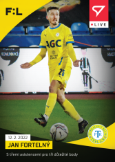 fotbalová kartička SportZoo 2021-22 Live L-092 Jan Fortelný FK Teplice /43