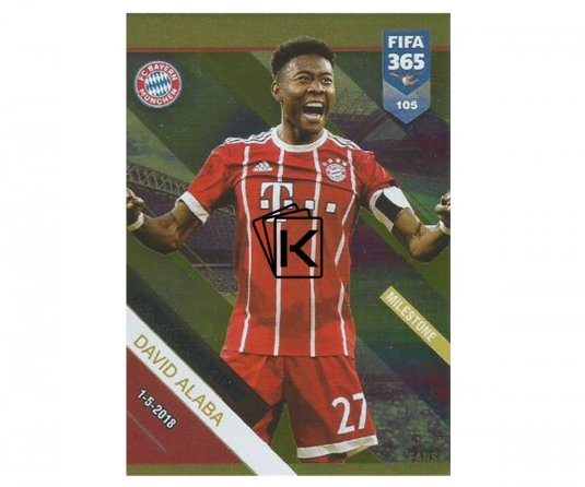 Fotbalová kartička Panini FIFA 365 – 2019 Fans 105 David Alaba FC Bayern Munchen