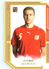 fotbalová kartička 2022 Pro Arena Repre v srdcích Match Portraits Gold MP7 René Bolf /5