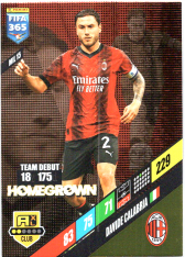 fotbalová karta Panini FIFA 365 2024 Adrenalyn XL MIL15 Davide Calabria AC Milan Homegrown