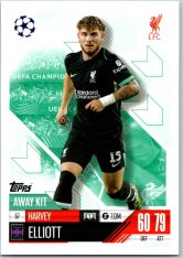 Fotbalová kartička 2024-25 Topps Match Attax EXTRA UEFA Club Competitions Away Kit 57.  Harvey Elliott (Liverpool)
