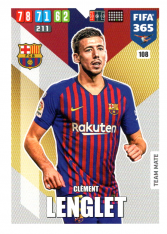 Fotbalová kartička Panini Adrenalyn XL FIFA 365 - 2020 Team Mate 108 Clement Lenglet   FC Barcelona