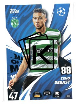 fotbalová kartička 2025-26 Topps Match Attax UCC 333 Zeno Debast (Sporting Clube de Portugal)