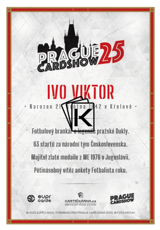 podepsaná kartička 2025 Prague Card Show Ivo Viktor Československo