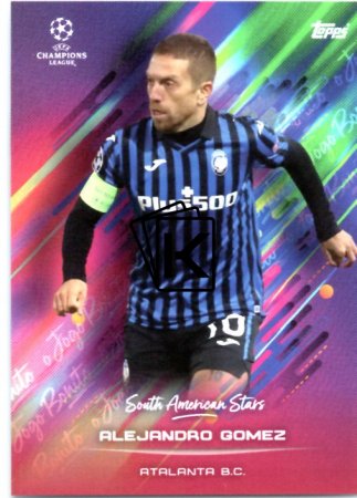 fotbalová kartička 2021 Topps O Jogo Bonito South American Stars Alejandro Gomez Atalanta