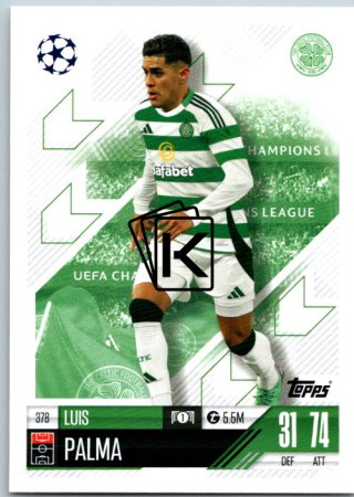 fotbalová kartička 2024-25 Topps Match Attax UEFA Club Competitions 378 Luis Palma (Celtic FC)