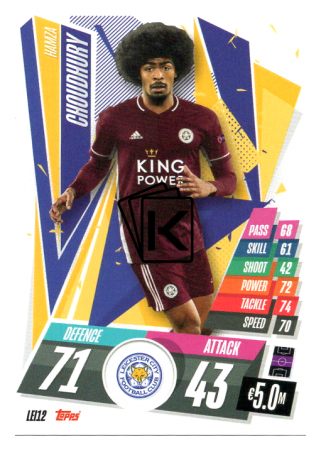 fotbalová kartička Topps Match Attax Champions League 2020-21 LEI12 Hamza Choudhury Leicester City