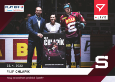 Hokejová kartička SportZoo 2021-22 Live L-134 Filip Chlapík HC Sparta Praha /53