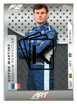 2025 Topps Turbo Attax F1 ART Grand Prix F2 Podium Perfections HP 208 Victor Martins