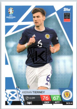 fotbalová karta Topps Match Attax EURO 2024 SCO4 Kieran Tierney (Scotland)