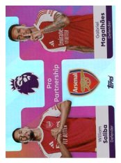 fotbalová kartička 2025-26 Topps  Premier League - Pro Partnership 361 William Saliba- Gabriel Magalhães (Arsenal)