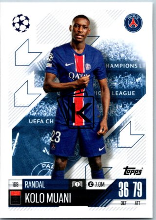 fotbalová kartička 2024-25 Topps Match Attax UEFA Club Competitions  169 Randal Kolo Muani (Paris Saint-Germain)