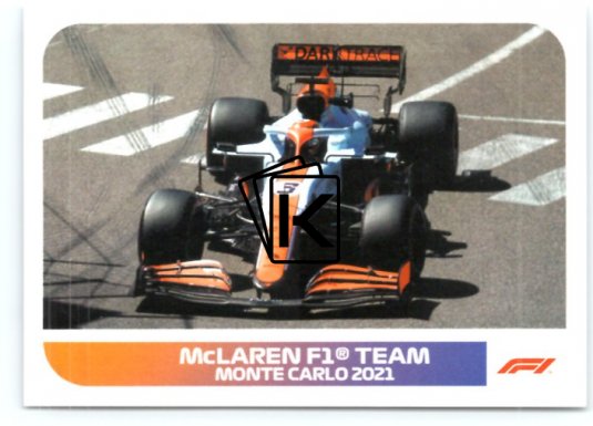 samolepka 2021 Topps Formule 1 Portrait 113 McLaren F1 Team (Monte Carlo 2021)