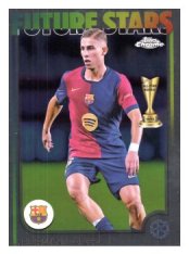 fotbalová kartička 2024-25 Topps Chrome 162 Fermín López, FC Barcelona – Future Stars