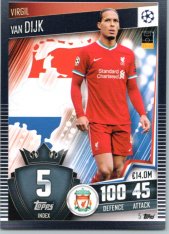 fotbalová kartička 2020-21 Topps Match Attax 101 Champions League 5 Virgil van Dijk Liverpool