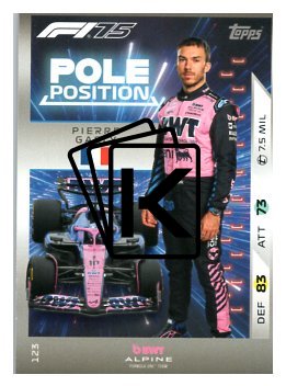 2025 Topps Turbo Attax F1 BWT Alpine Pole Position  123 Pierre Gasly