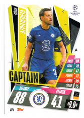 fotbalová kartička 2020-21 Topps Match Attax Champions League Extra Captain CP4 César Azpilicueta Chelsea