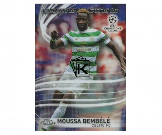 Fotbalová kartička Topps Chrome 2017-18 Champions League Lightning Strike LS-MD Moussa Dembele Celtic FC